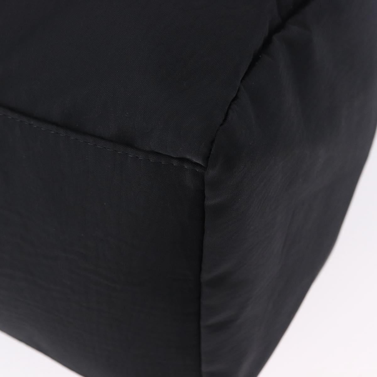BALENCIAGA Hand Bag Nylon Black Gold Auth 194435