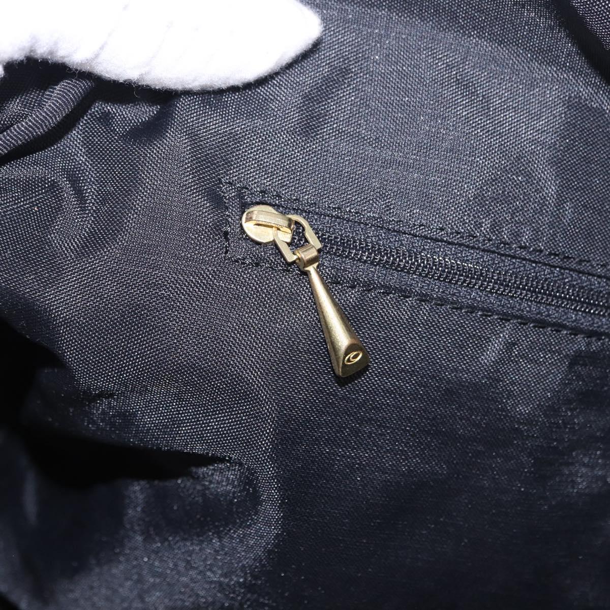 BALENCIAGA Hand Bag Nylon Black Gold Auth 194435