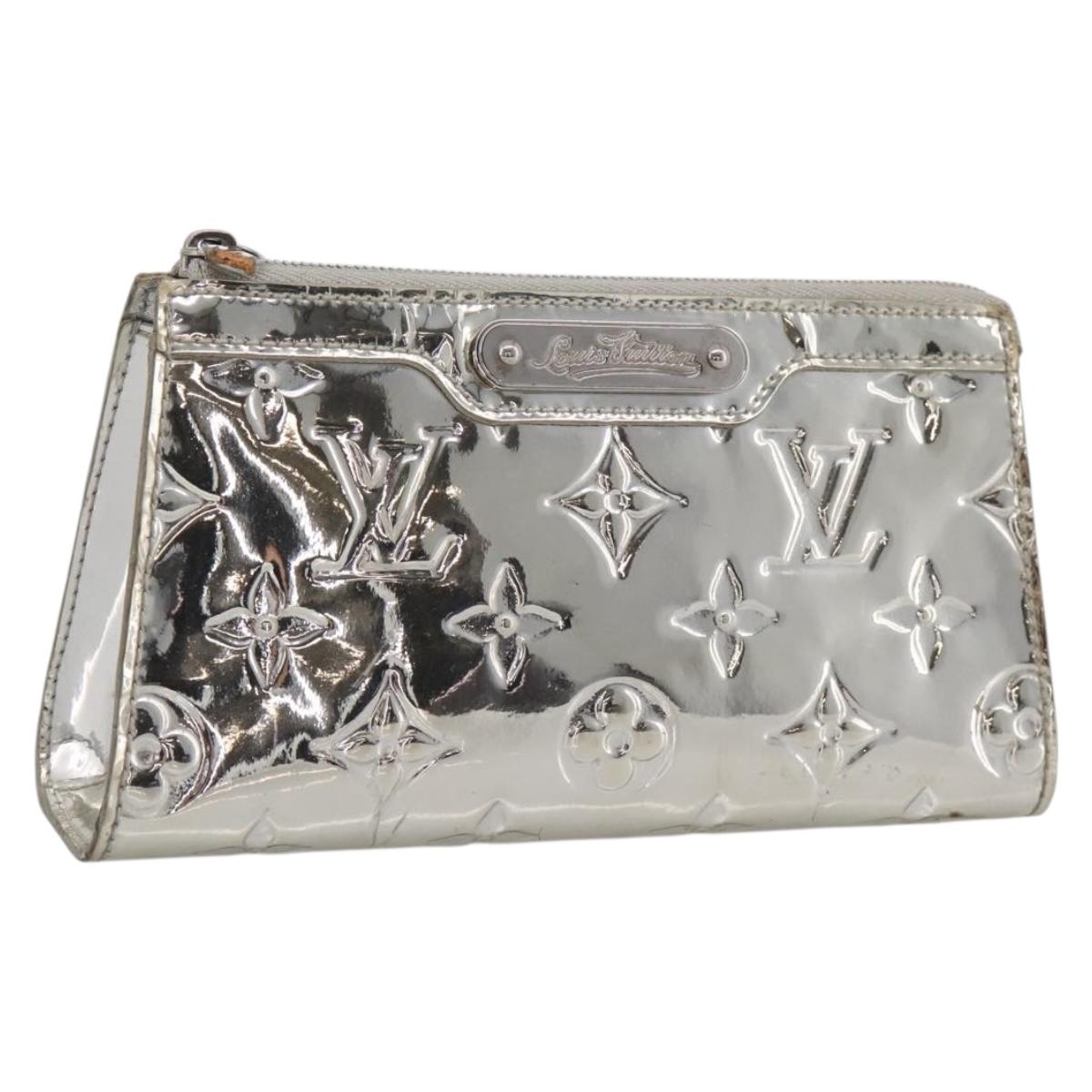 LOUIS VUITTON Monogram Miroir Trousse Cosmetic Pouch Silver M95603 Auth 194458