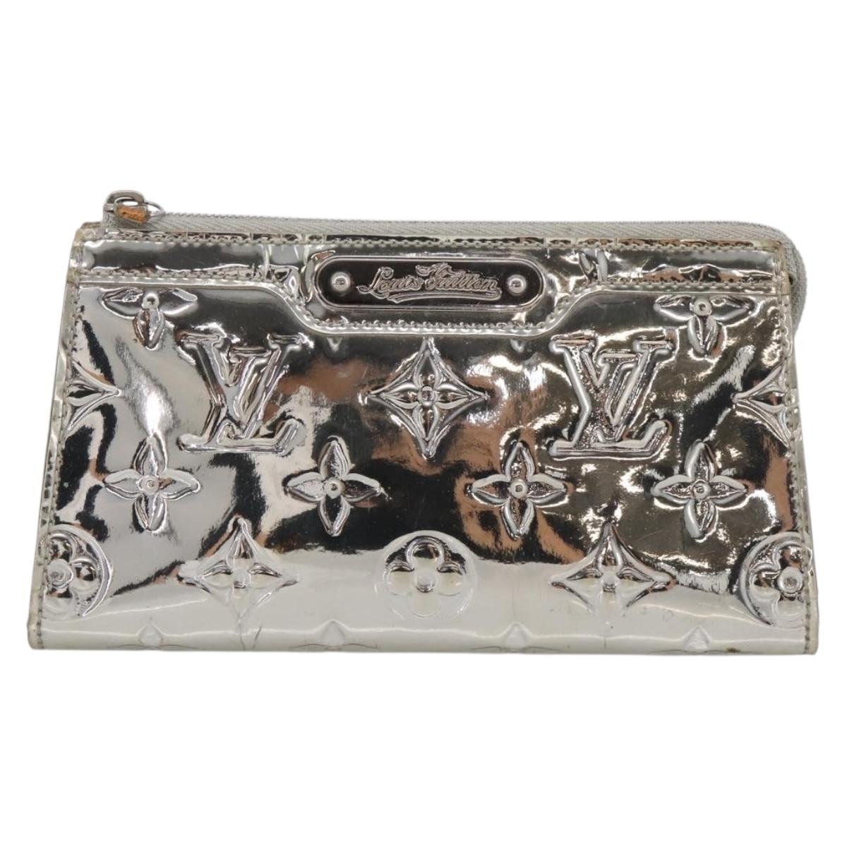 LOUIS VUITTON Monogram Miroir Trousse Cosmetic Pouch Silver M95603 Auth 194458