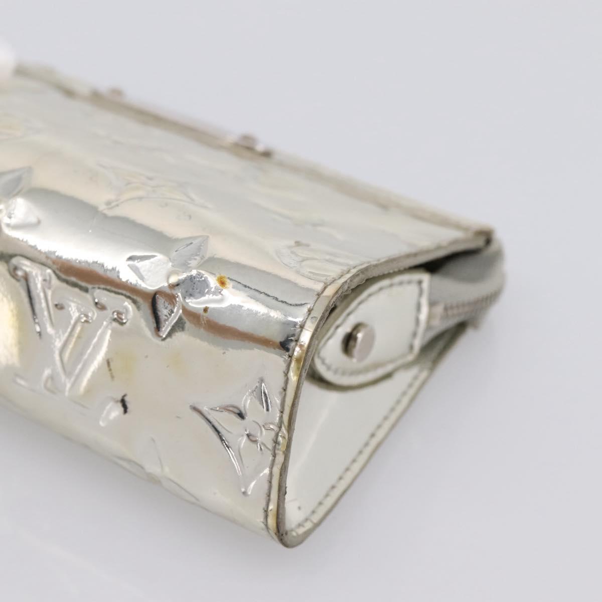 LOUIS VUITTON Monogram Miroir Trousse Cosmetic Pouch Silver M95603 Auth 194458