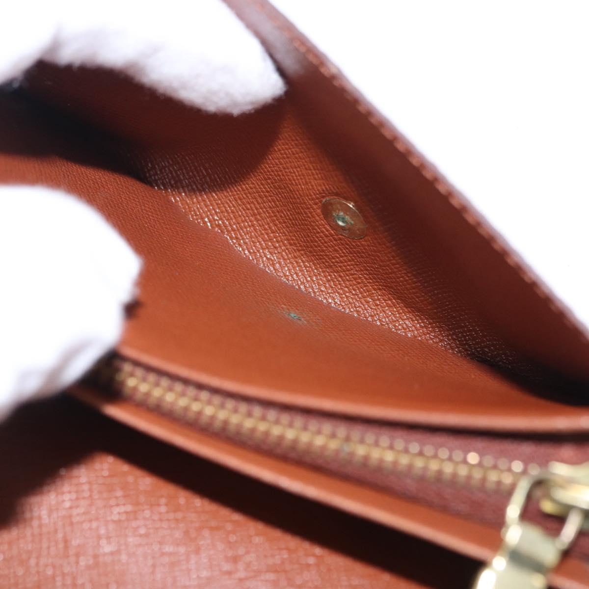 LOUIS VUITTON Monogram Porte Monnaie Billets Tresor Wallet M61730 Auth 194459A