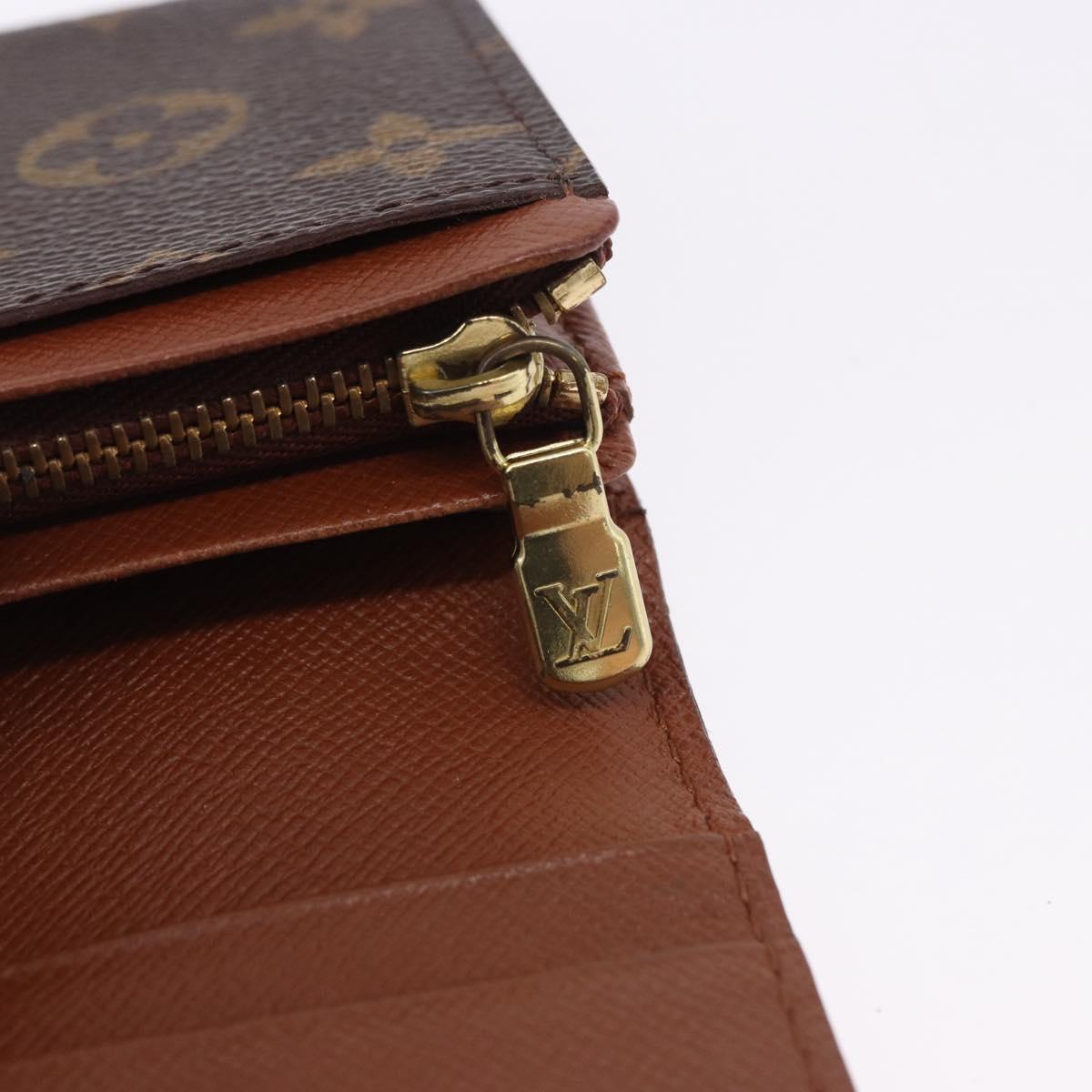 LOUIS VUITTON Monogram Porte Monnaie Billets Tresor Wallet M61730 Auth 194459A