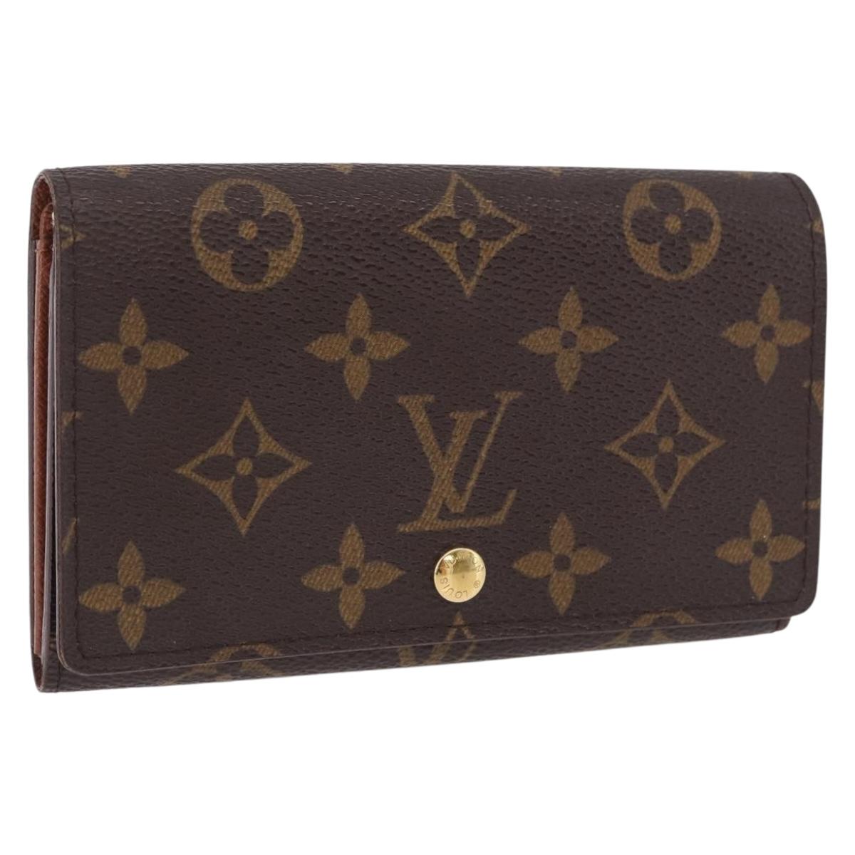 LOUIS VUITTON Monogram Porte Monnaie Billets Tresor Wallet M61730 Auth 194459A