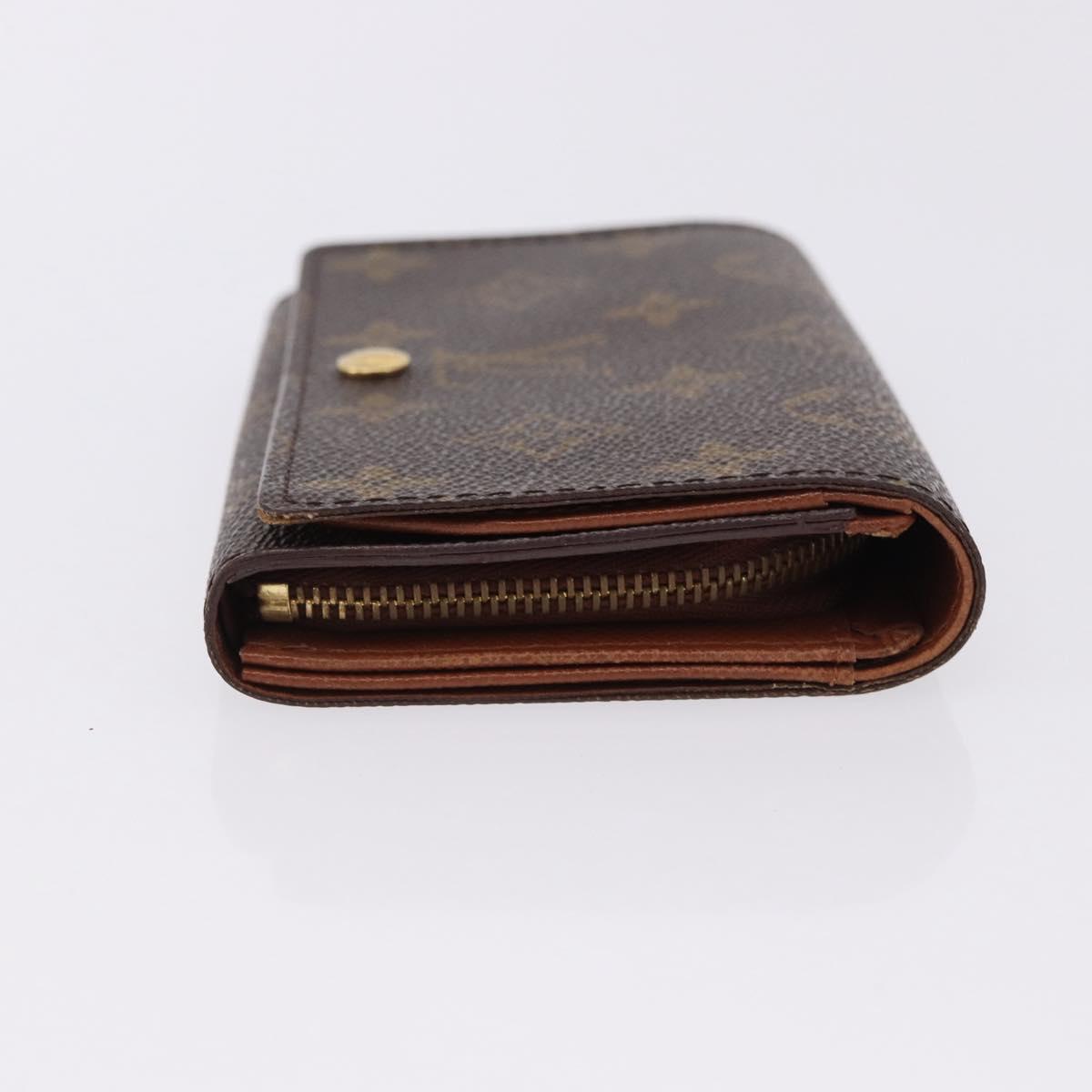 LOUIS VUITTON Monogram Porte Monnaie Billets Tresor Wallet M61730 Auth 194459A