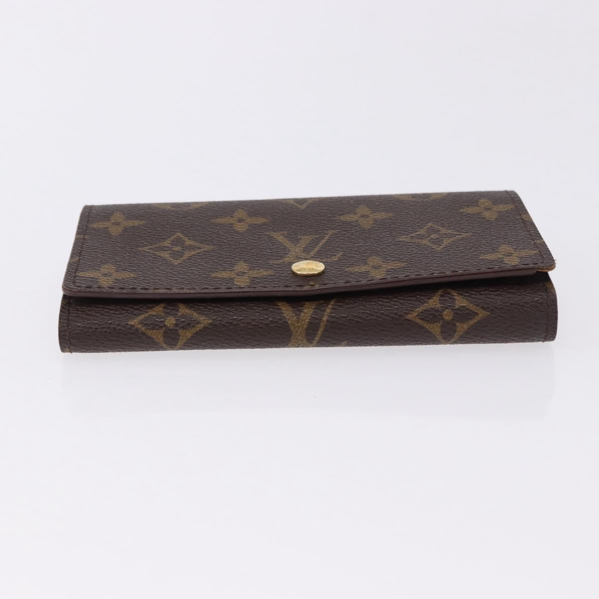 LOUIS VUITTON Monogram Porte Monnaie Billets Tresor Wallet M61730 Auth 194459A
