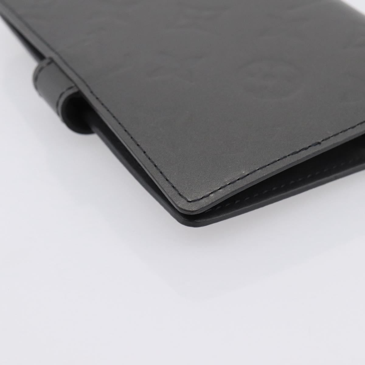 LOUIS VUITTON Monogram Mat Agenda PM Day Planner Cover Black R20932 Auth 194461A