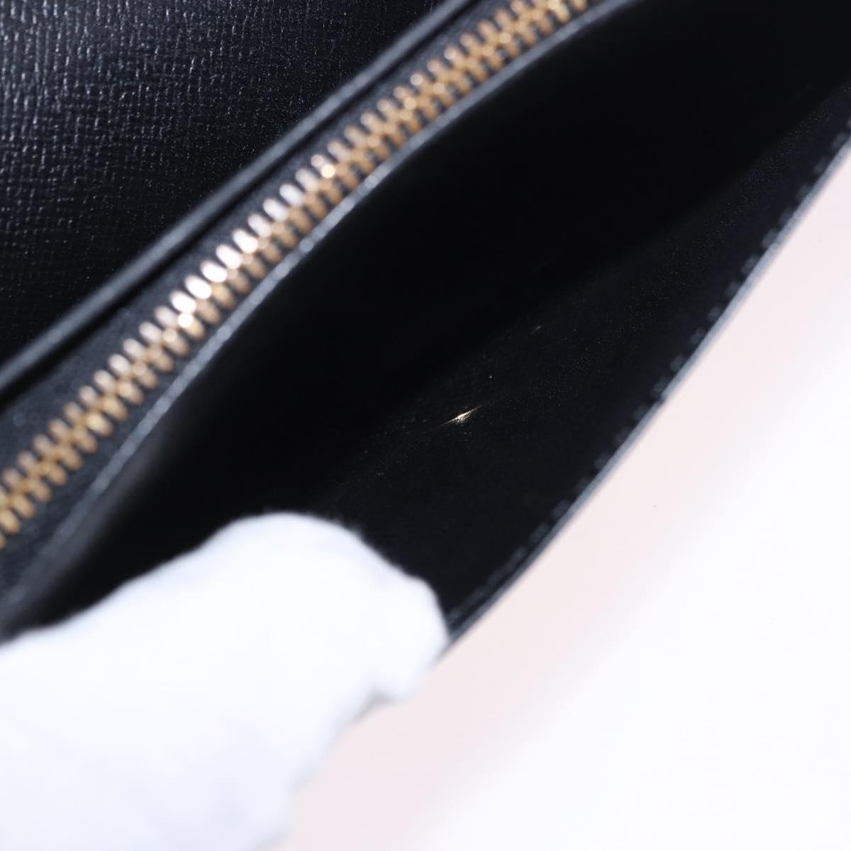 LOUIS VUITTON Epi Porte Monnaie Billets Tresor Wallet Black M61730 Auth 194463A