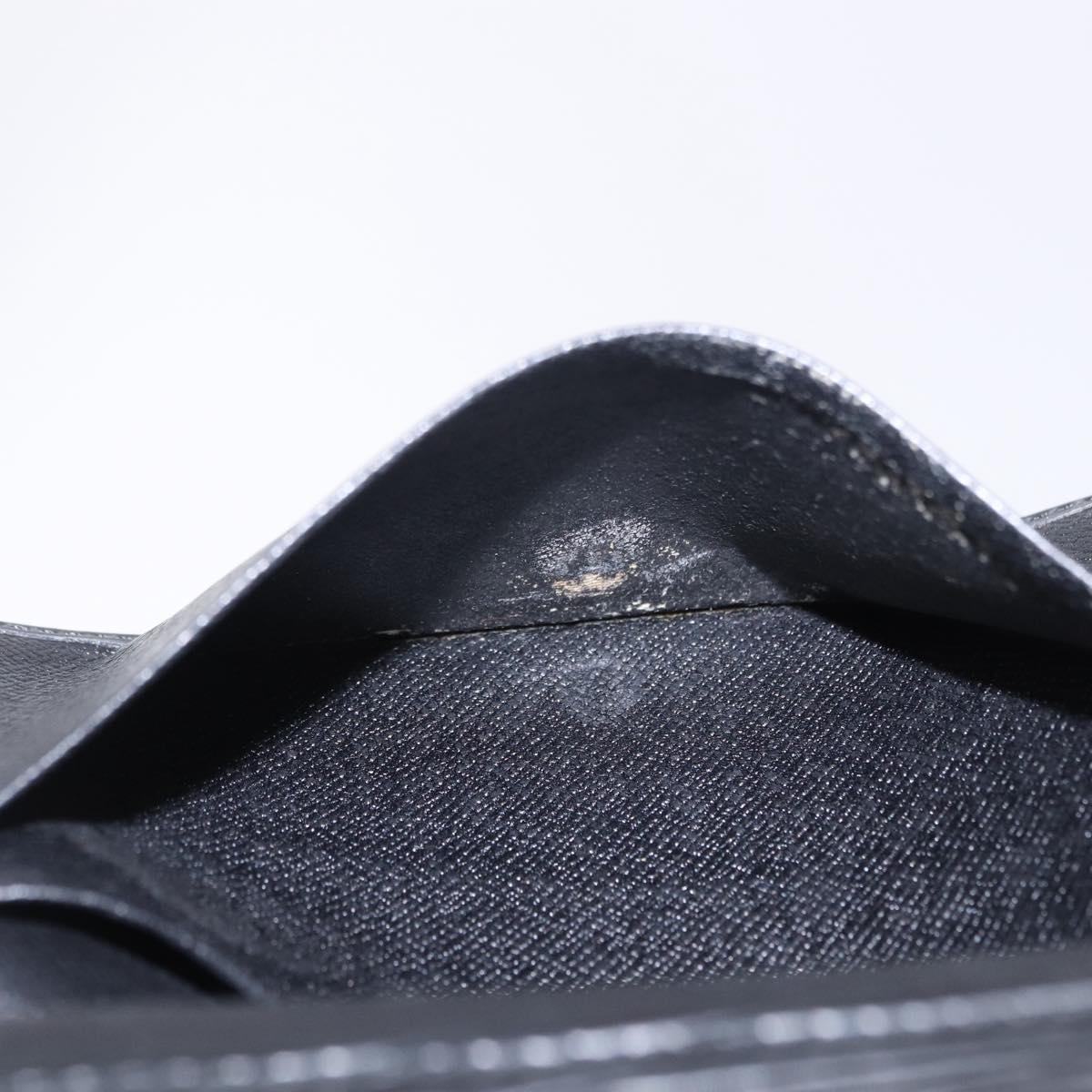 LOUIS VUITTON Epi Porte Monnaie Billets Tresor Wallet Black M61730 Auth 194463A