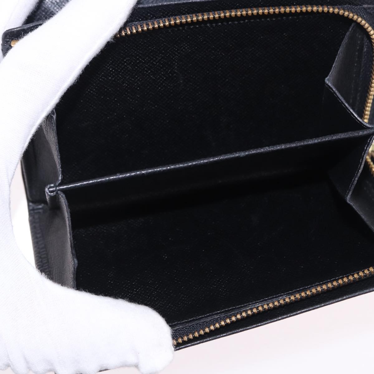 LOUIS VUITTON Epi Porte Monnaie Billets Tresor Wallet Black M61730 Auth 194463A