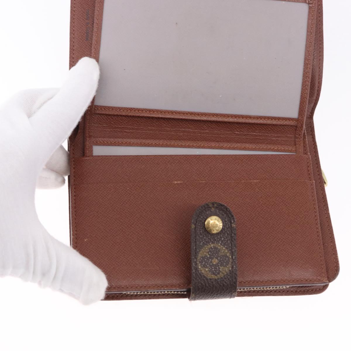 LOUIS VUITTON Monogram Porto Papie Zip Wallet M61207 LV Auth 194469A