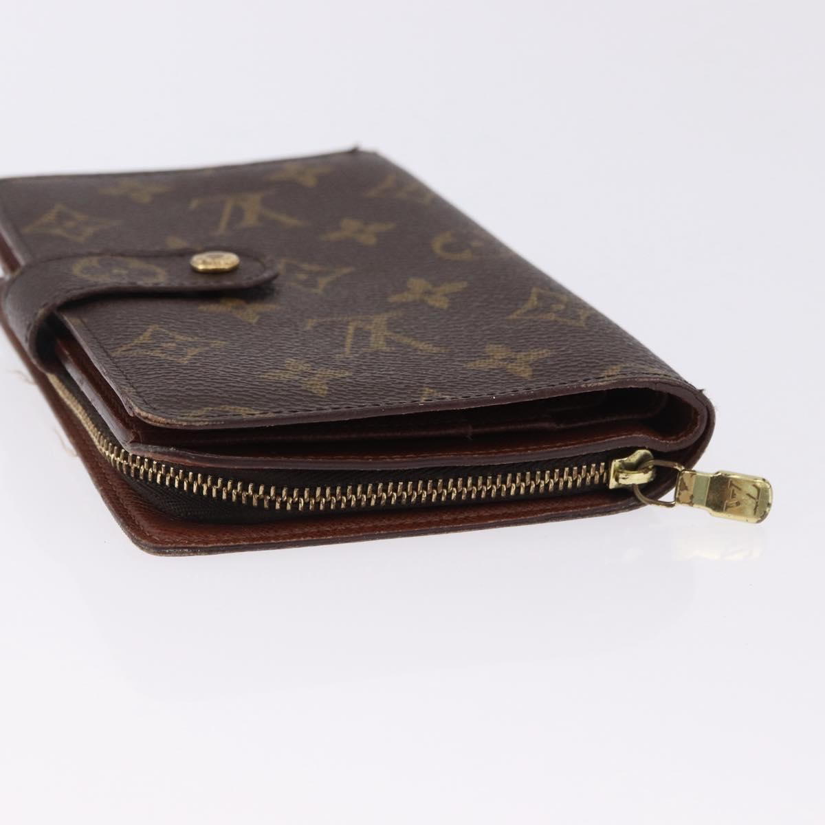 LOUIS VUITTON Monogram Porto Papie Zip Wallet M61207 LV Auth 194469A
