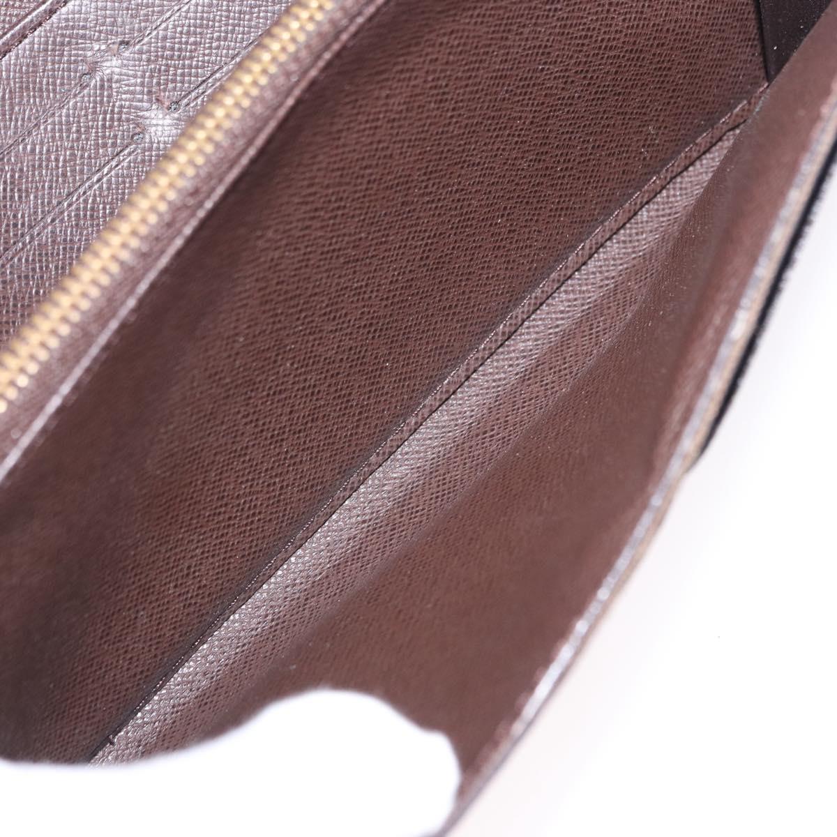 LOUIS VUITTON Damier Ebene Portefeuille Sarah Long Wallet N60491 LV Auth 194471A