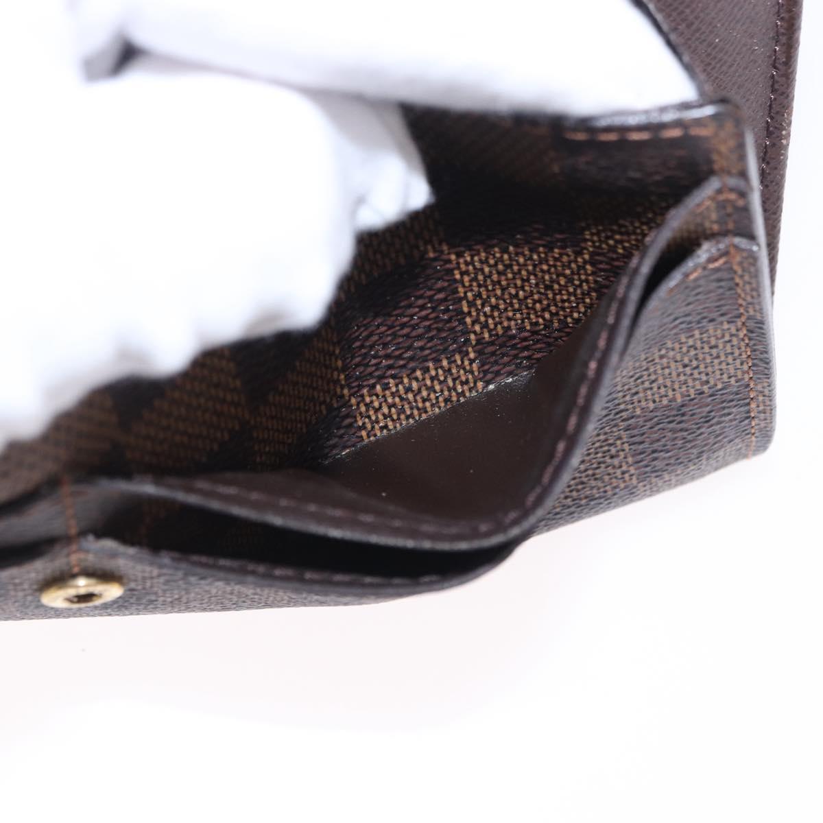 LOUIS VUITTON Damier Ebene Portefeuille Sarah Long Wallet N60491 LV Auth 194471A