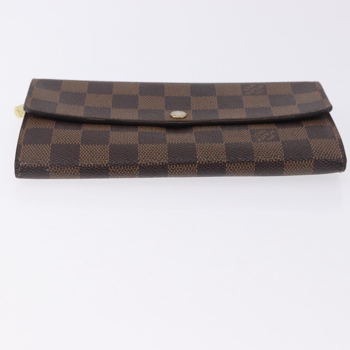 LOUIS VUITTON Damier Ebene Portefeuille Sarah Long Wallet N60491 LV Auth 194471A
