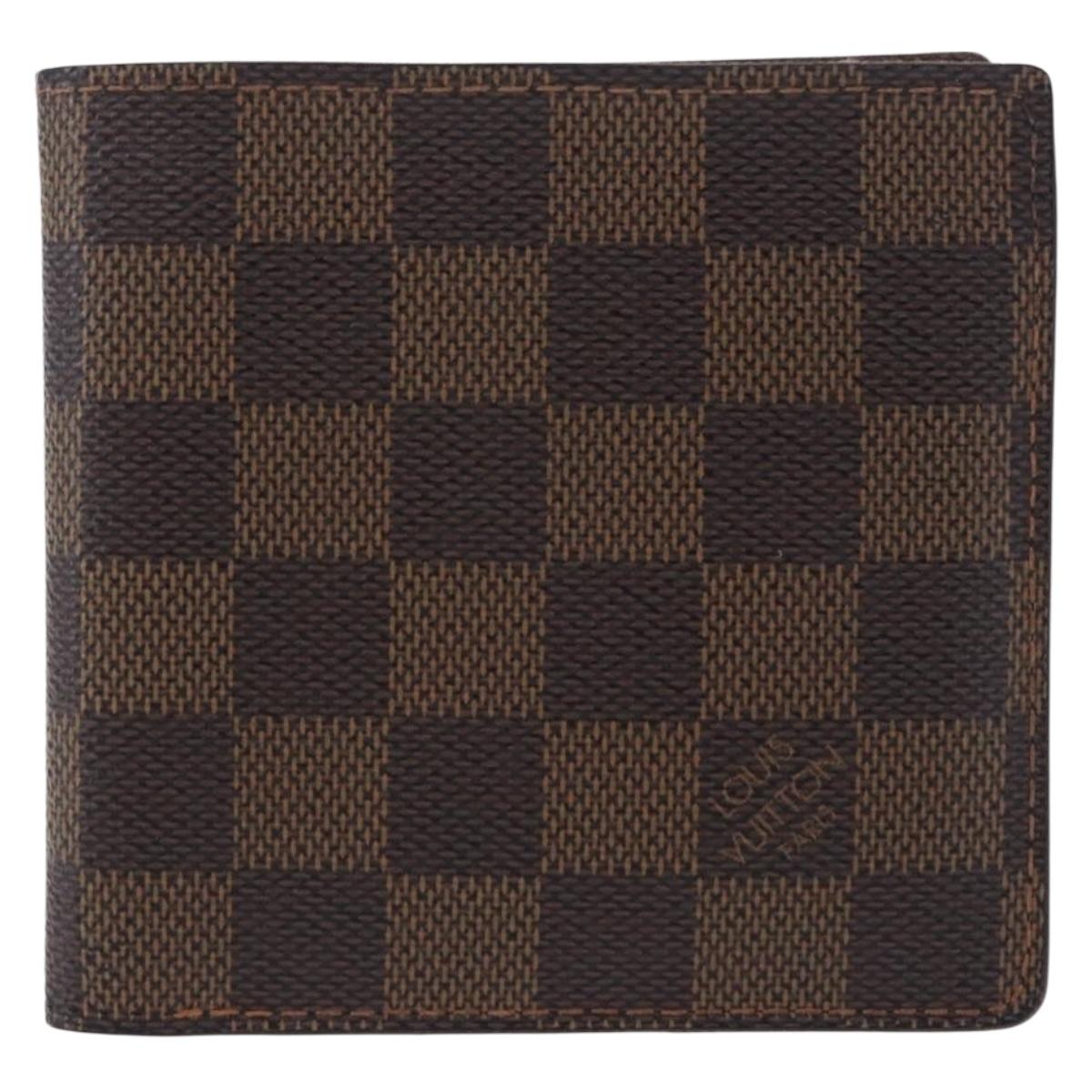 LOUIS VUITTON Damier Ebene Portefeuille Marco Bifold Wallet N61675 Auth 194472A