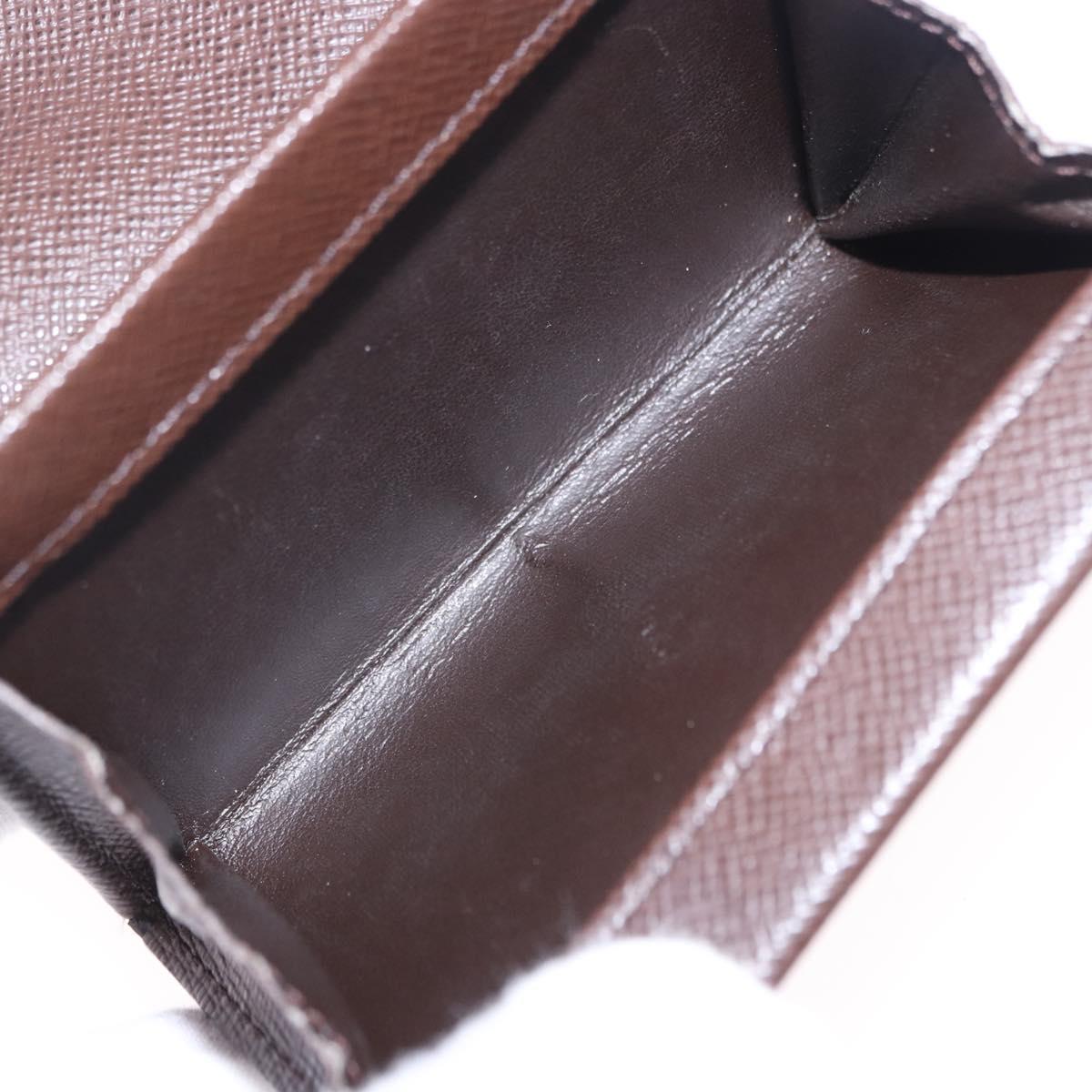 LOUIS VUITTON Damier Ebene Porte Monnaie Plat Coin Purse N61930 LV Auth 194473A