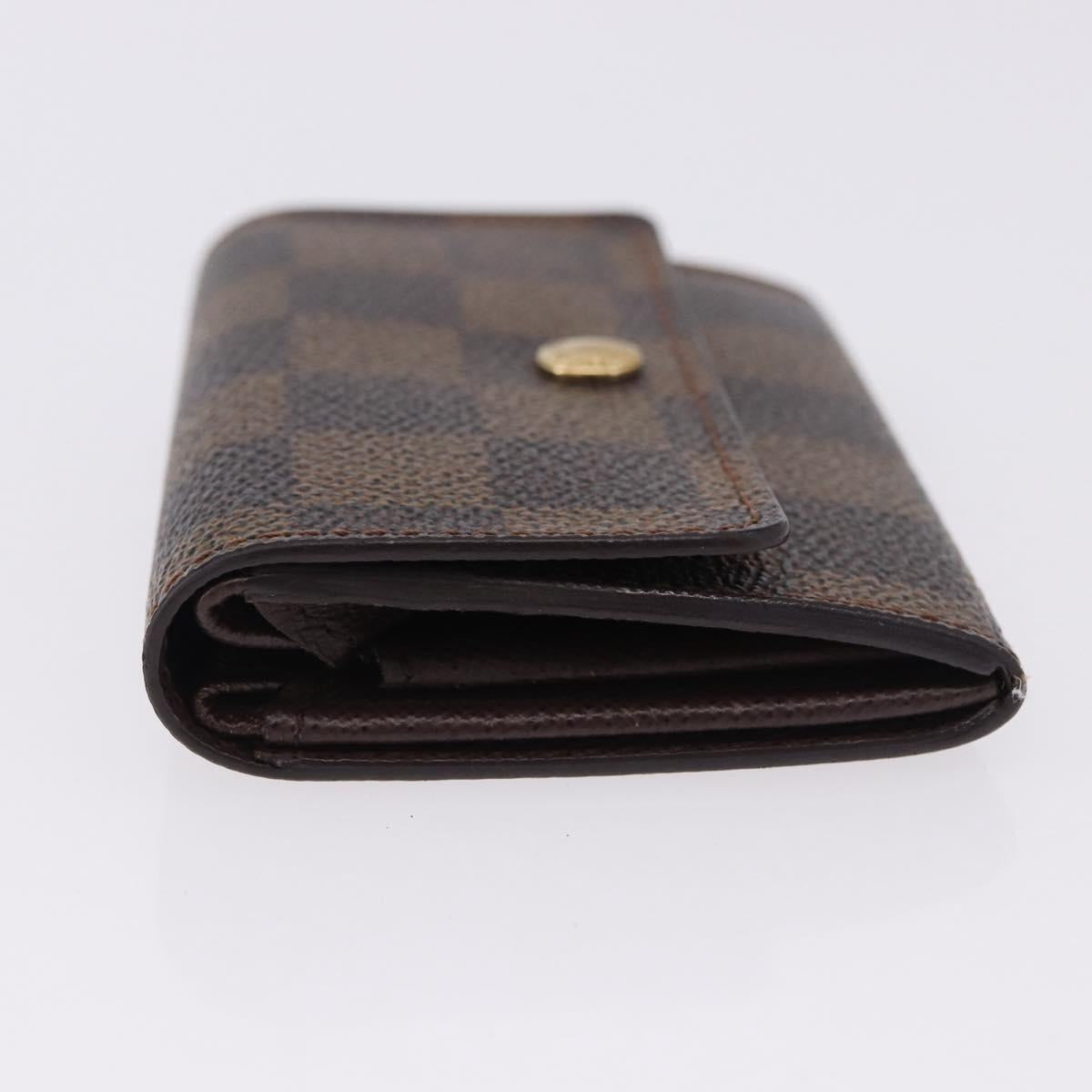LOUIS VUITTON Damier Ebene Porte Monnaie Plat Coin Purse N61930 LV Auth 194473A