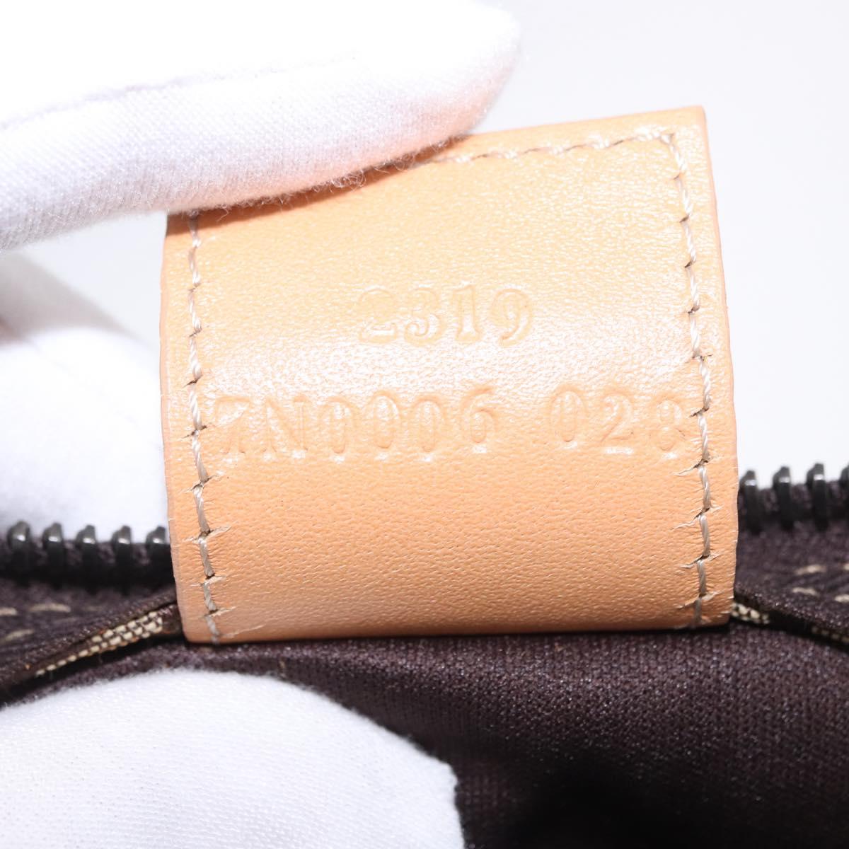 FENDI Zucchino Canvas Pouch Beige Auth 194480A