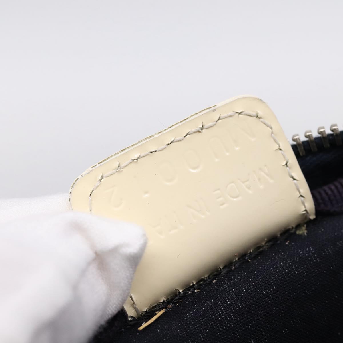 Christian Dior Trotter Pouch PVC Blue Silver Auth 194482