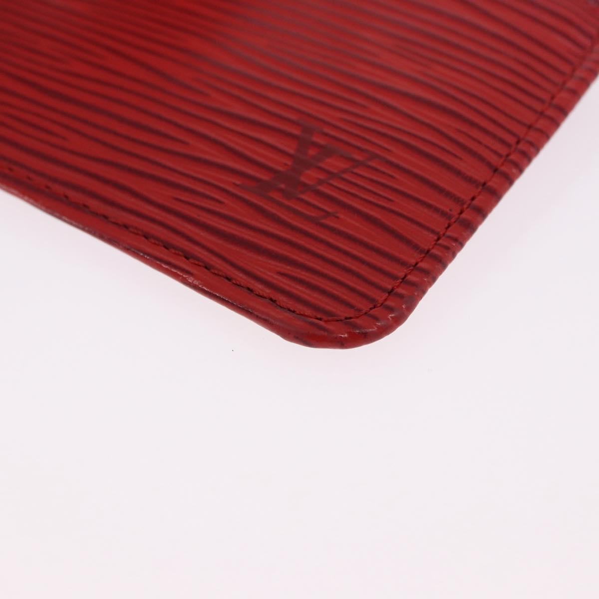 LOUIS VUITTON Epi Pochette Cles Coin Purse Red M63807 LV Auth 194483A
