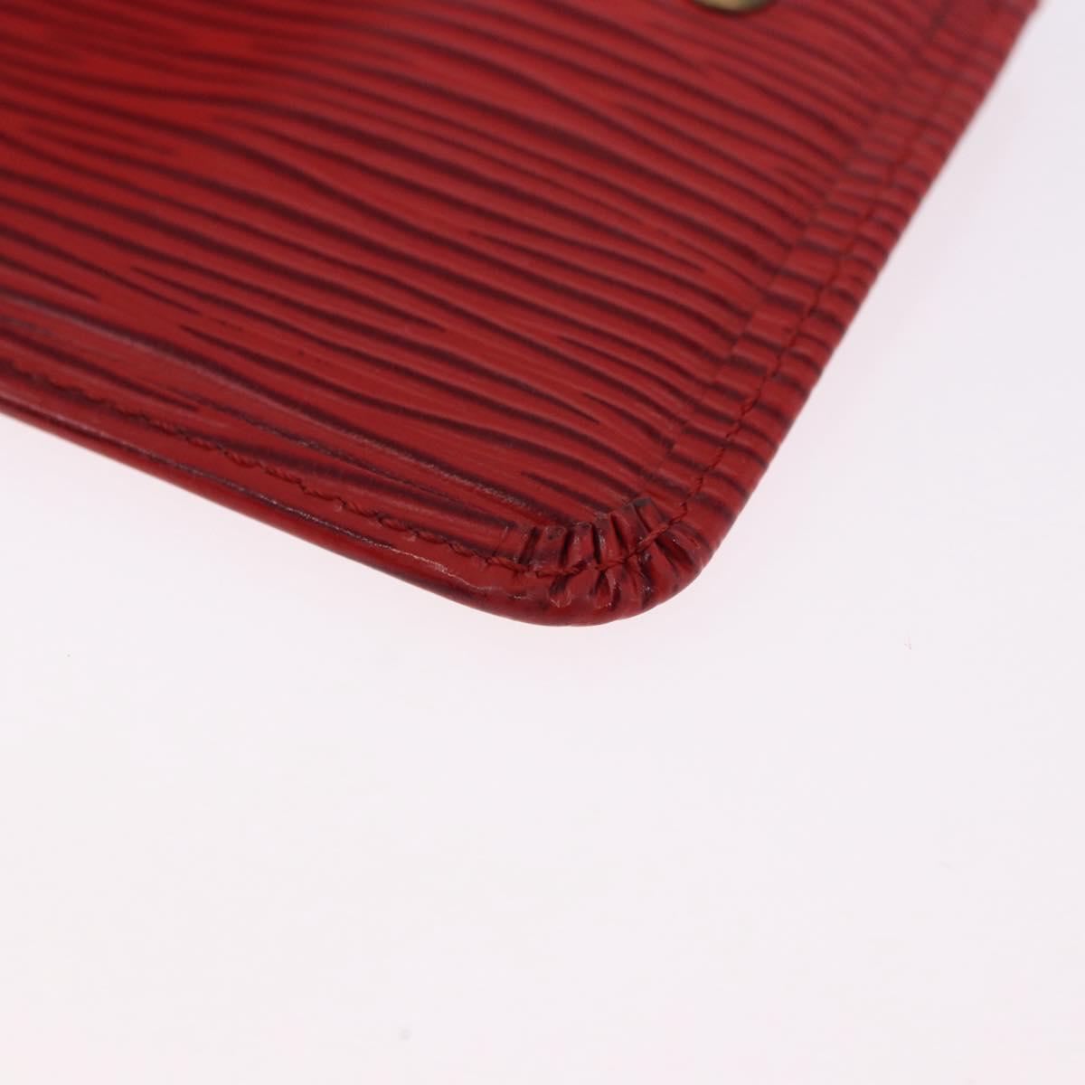 LOUIS VUITTON Epi Pochette Cles Coin Purse Red M63807 LV Auth 194483A