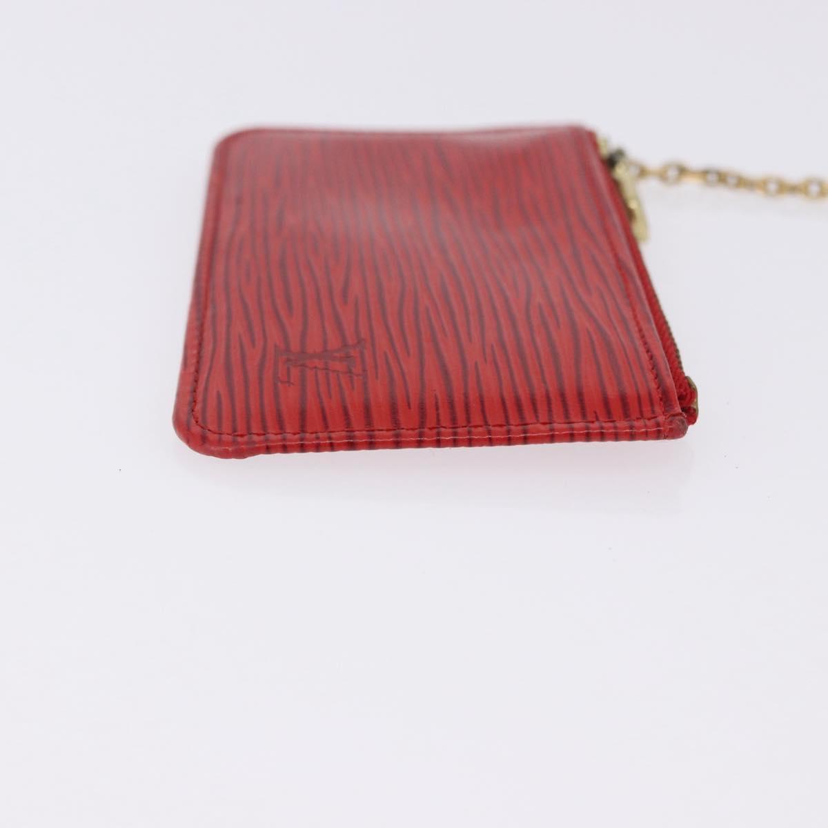 LOUIS VUITTON Epi Pochette Cles Coin Purse Red M63807 LV Auth 194483A