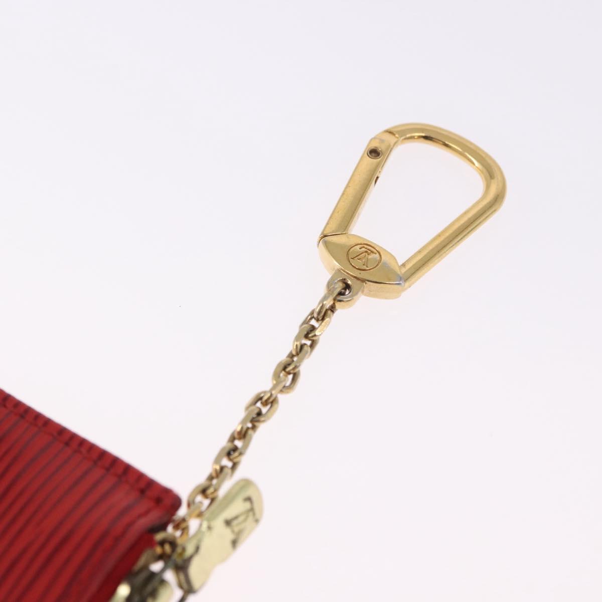 LOUIS VUITTON Epi Pochette Cles Coin Purse Red M63807 LV Auth 194483A