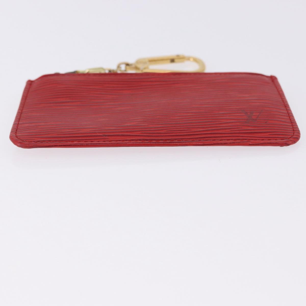 LOUIS VUITTON Epi Pochette Cles Coin Purse Red M63807 LV Auth 194483A