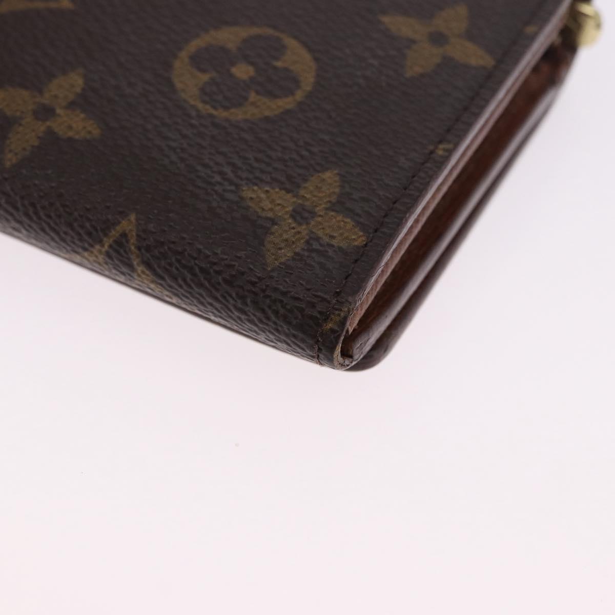 LOUIS VUITTON Monogram Porte Monnaie Billets Tresor Wallet M61730 Auth 194485A