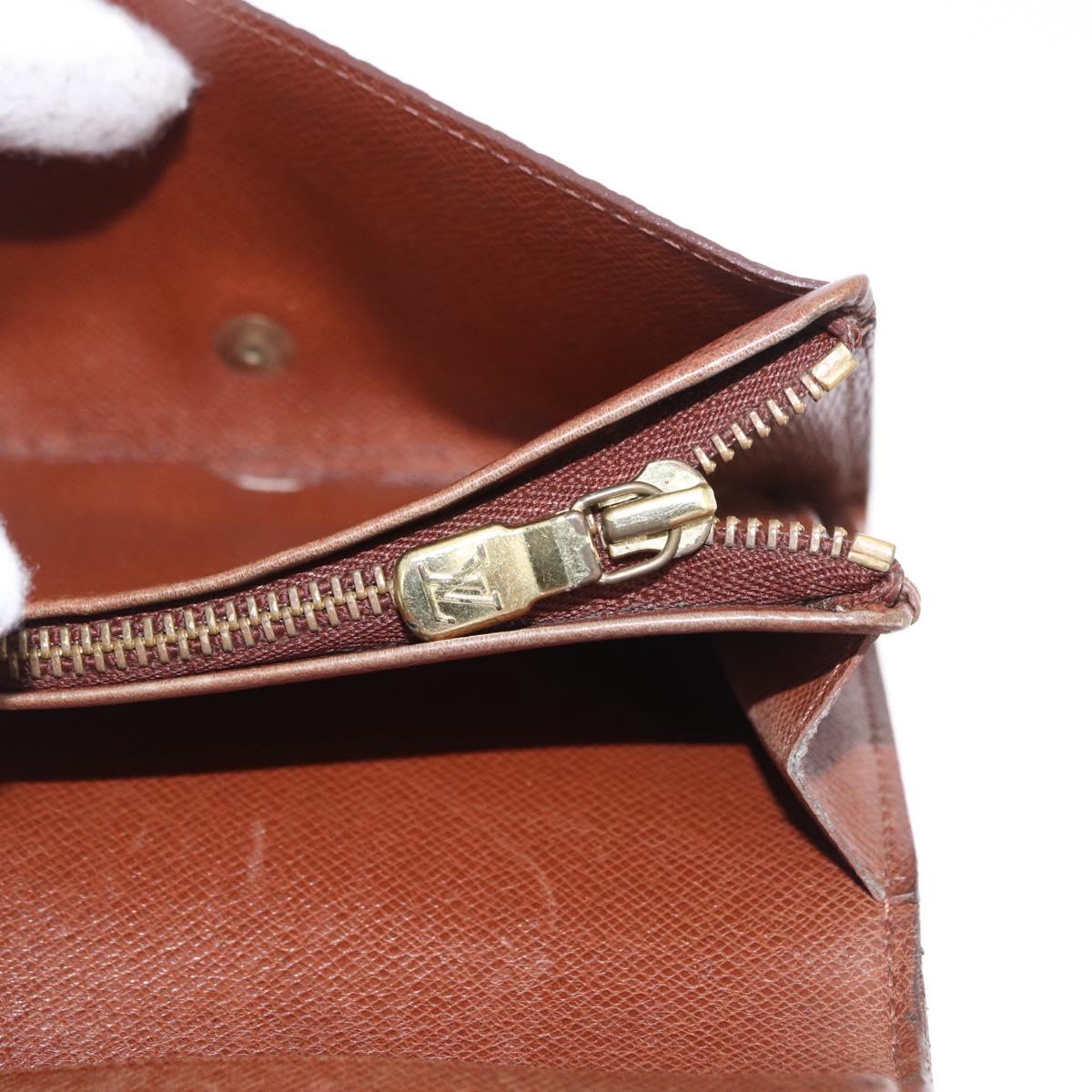 LOUIS VUITTON Monogram Porte Monnaie Billets Tresor Wallet M61730 Auth 194485A