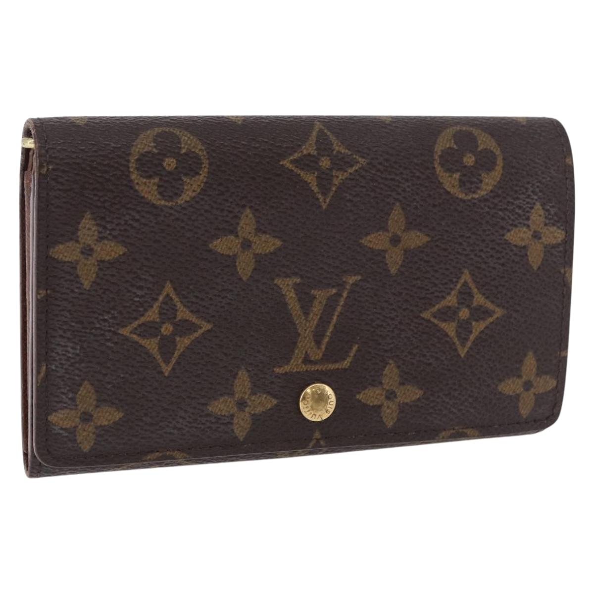 LOUIS VUITTON Monogram Porte Monnaie Billets Tresor Wallet M61730 Auth 194485A
