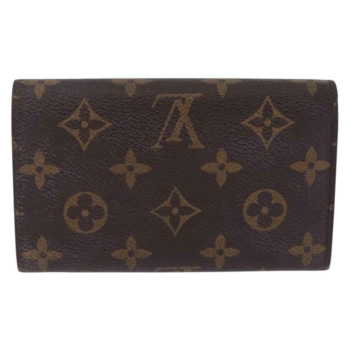 LOUIS VUITTON Monogram Porte Monnaie Billets Tresor Wallet M61730 Auth 194485A