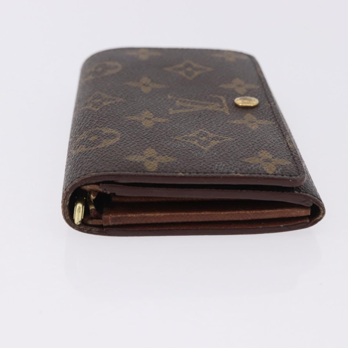 LOUIS VUITTON Monogram Porte Monnaie Billets Tresor Wallet M61730 Auth 194485A