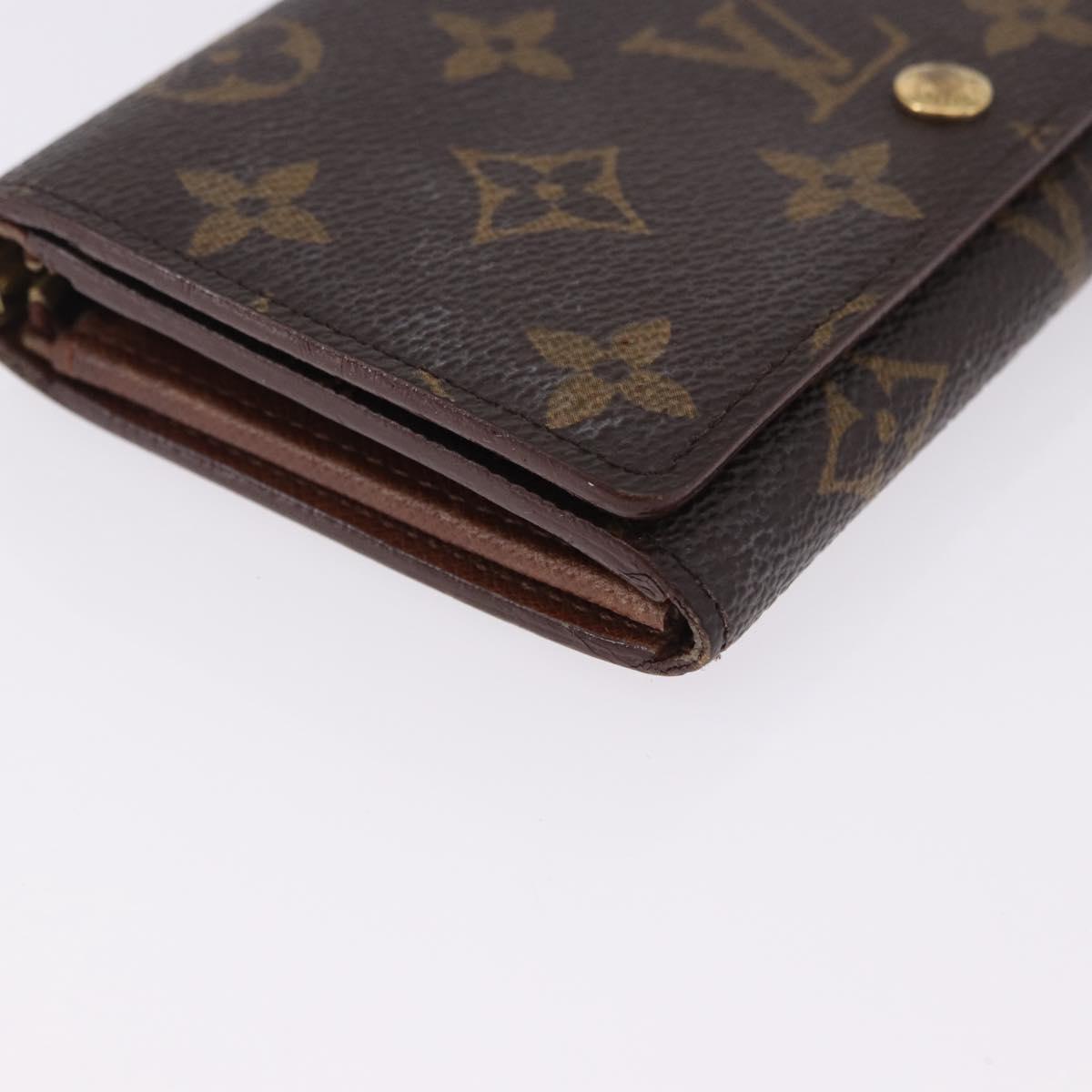 LOUIS VUITTON Monogram Porte Monnaie Billets Tresor Wallet M61730 Auth 194485A