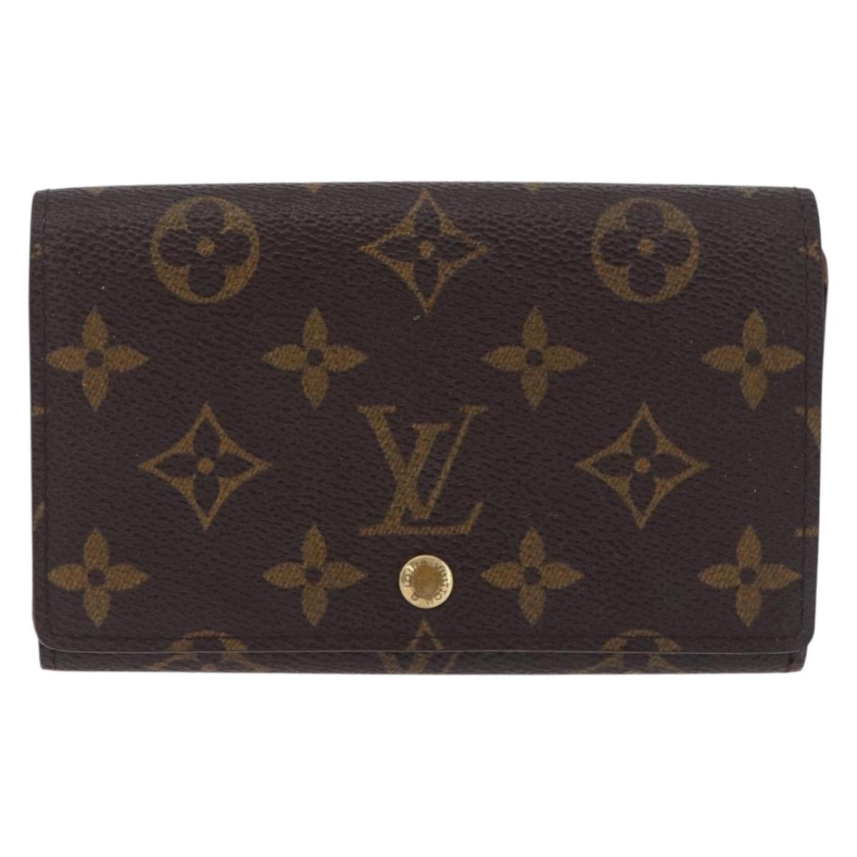 LOUIS VUITTON Monogram Porte Monnaie Billets Tresor Wallet M61730 Auth 194486A