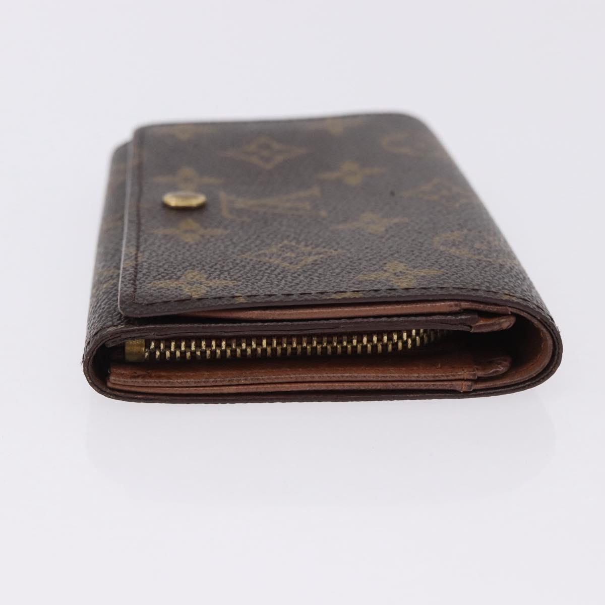 LOUIS VUITTON Monogram Porte Monnaie Billets Tresor Wallet M61730 Auth 194486A
