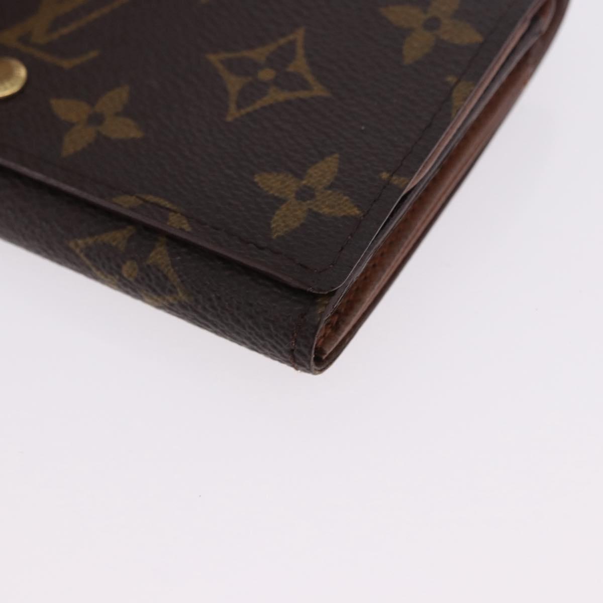 LOUIS VUITTON Monogram Porte Monnaie Billets Tresor Wallet M61730 Auth 194486A