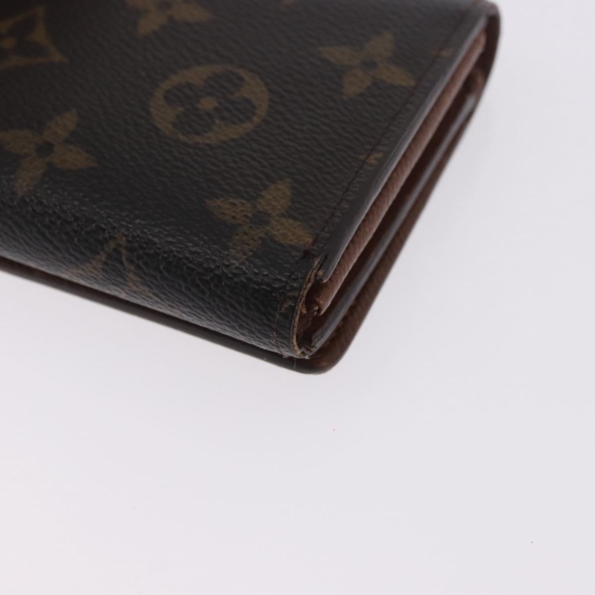 LOUIS VUITTON Monogram Porte Monnaie Billets Tresor Wallet M61730 Auth 194487A