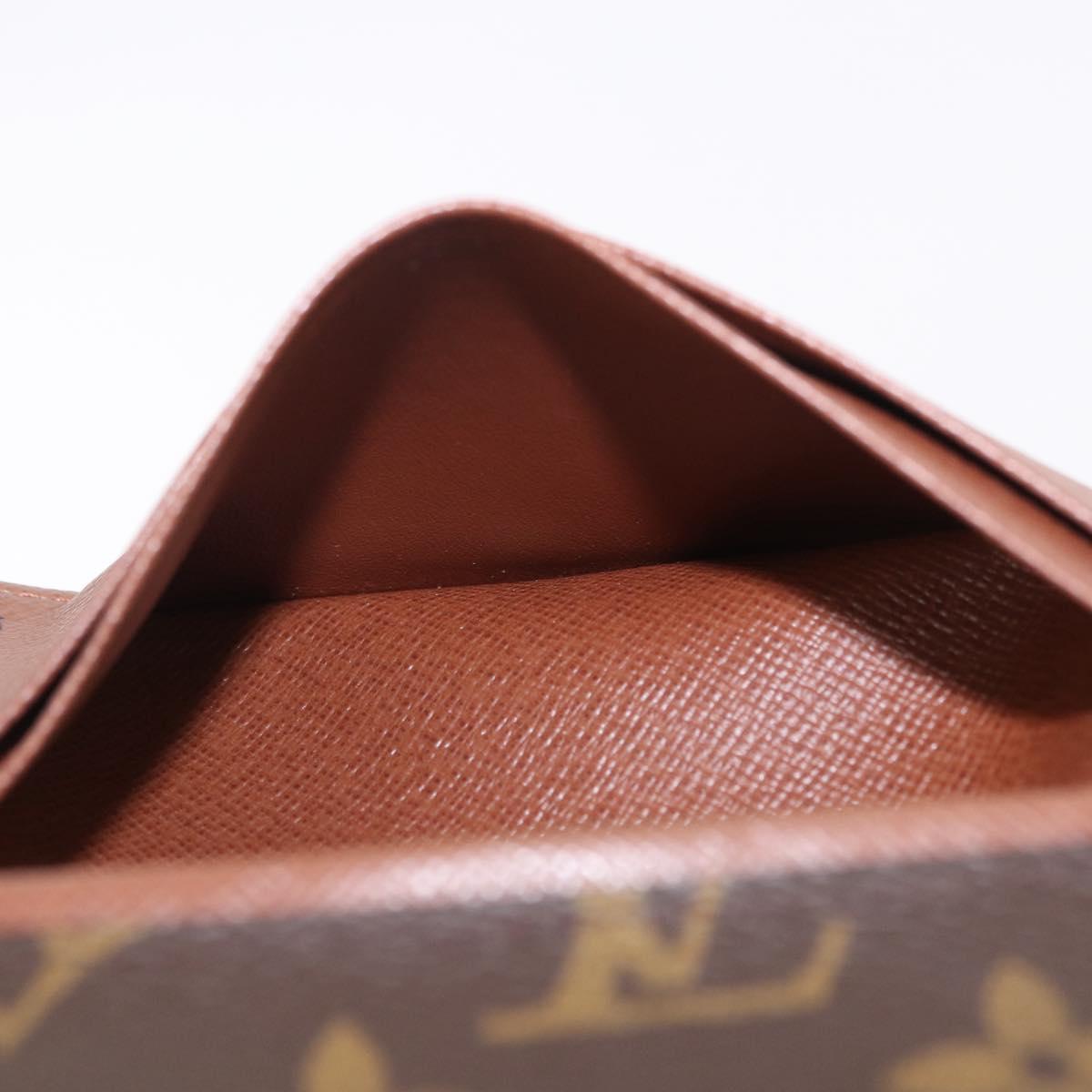 LOUIS VUITTON Monogram Porte Monnaie Billets Tresor Wallet M61730 Auth 194487A