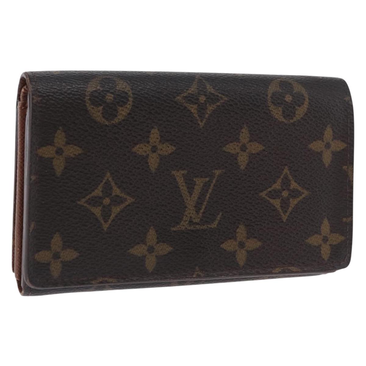 LOUIS VUITTON Monogram Porte Monnaie Billets Tresor Wallet M61730 Auth 194487A