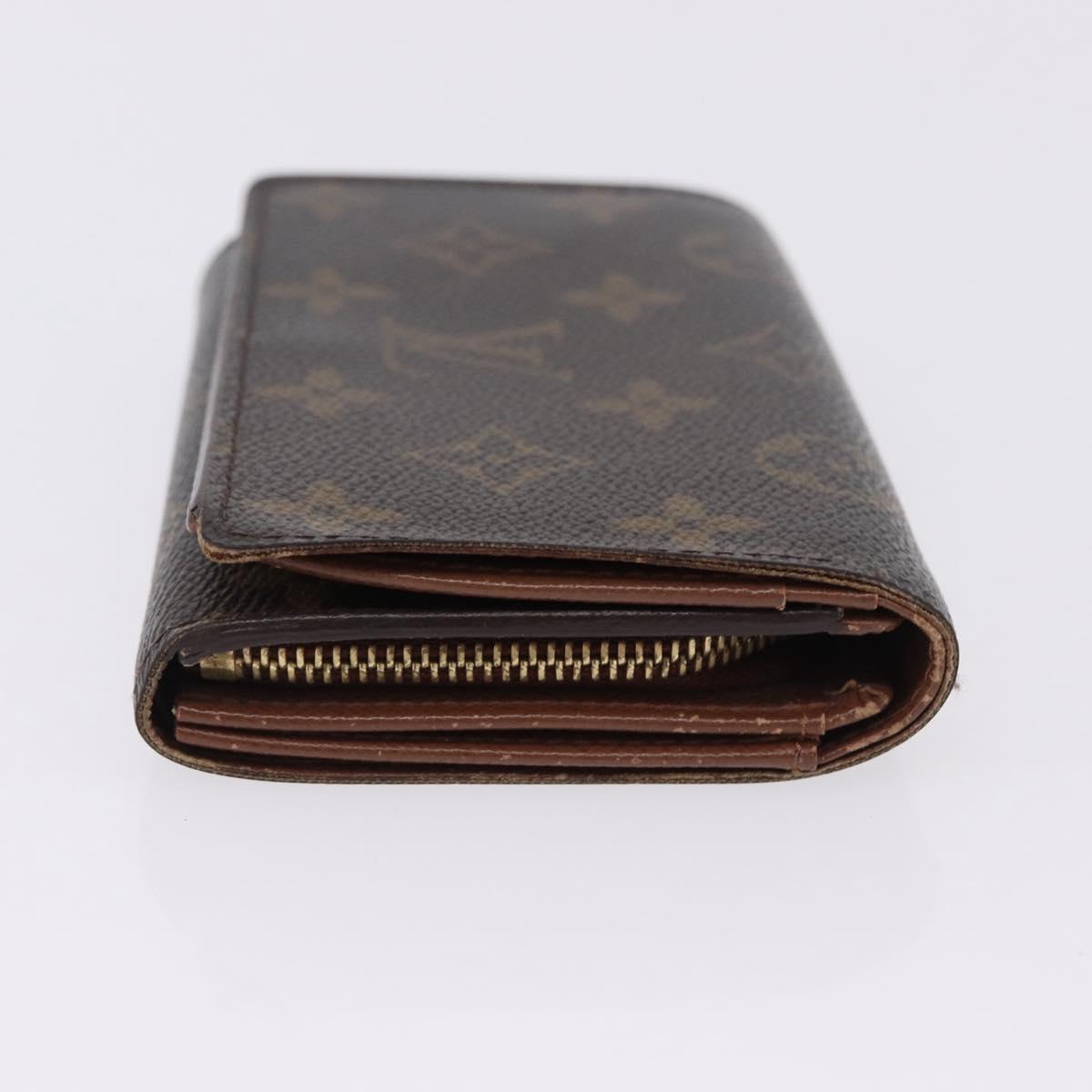 LOUIS VUITTON Monogram Porte Monnaie Billets Tresor Wallet M61730 Auth 194487A