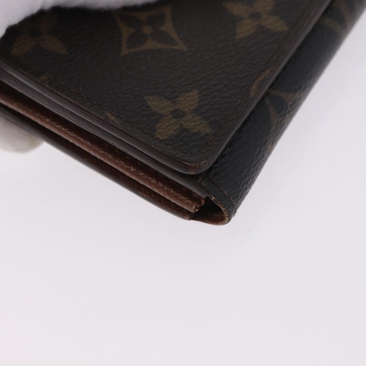 LOUIS VUITTON Monogram Porte Monnaie Billets Tresor Wallet M61730 Auth 194487A