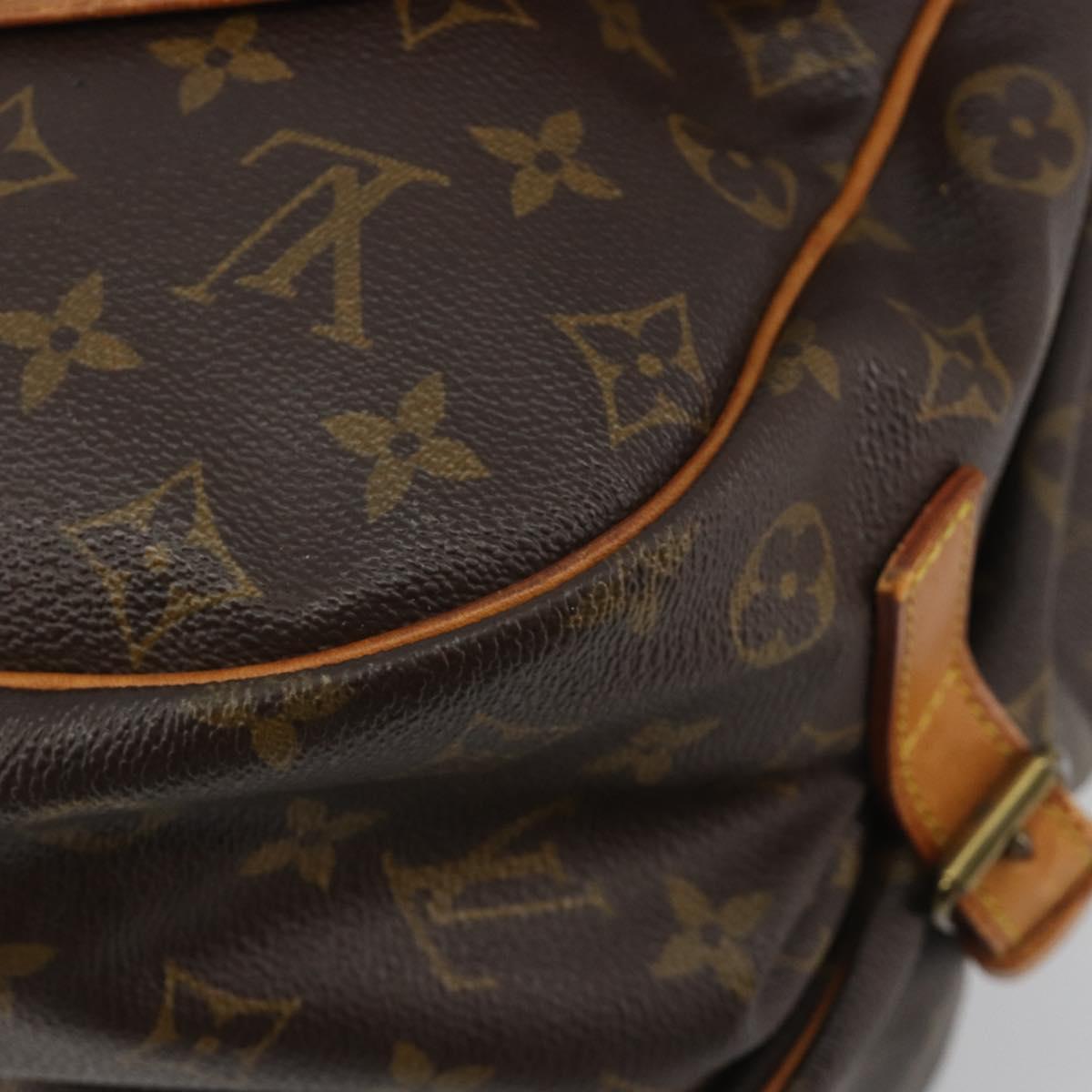 LOUIS VUITTON Monogram Saumur 35 Shoulder Bag M42254 LV Auth 194554