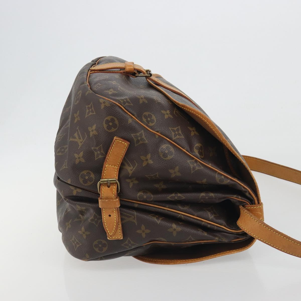 LOUIS VUITTON Monogram Saumur 35 Shoulder Bag M42254 LV Auth 194554