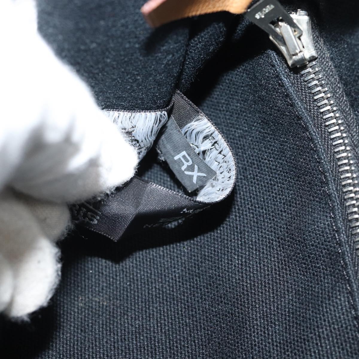 HERMES Fourre Tout PM Hand Bag Canvas Black Silver Auth 194555A