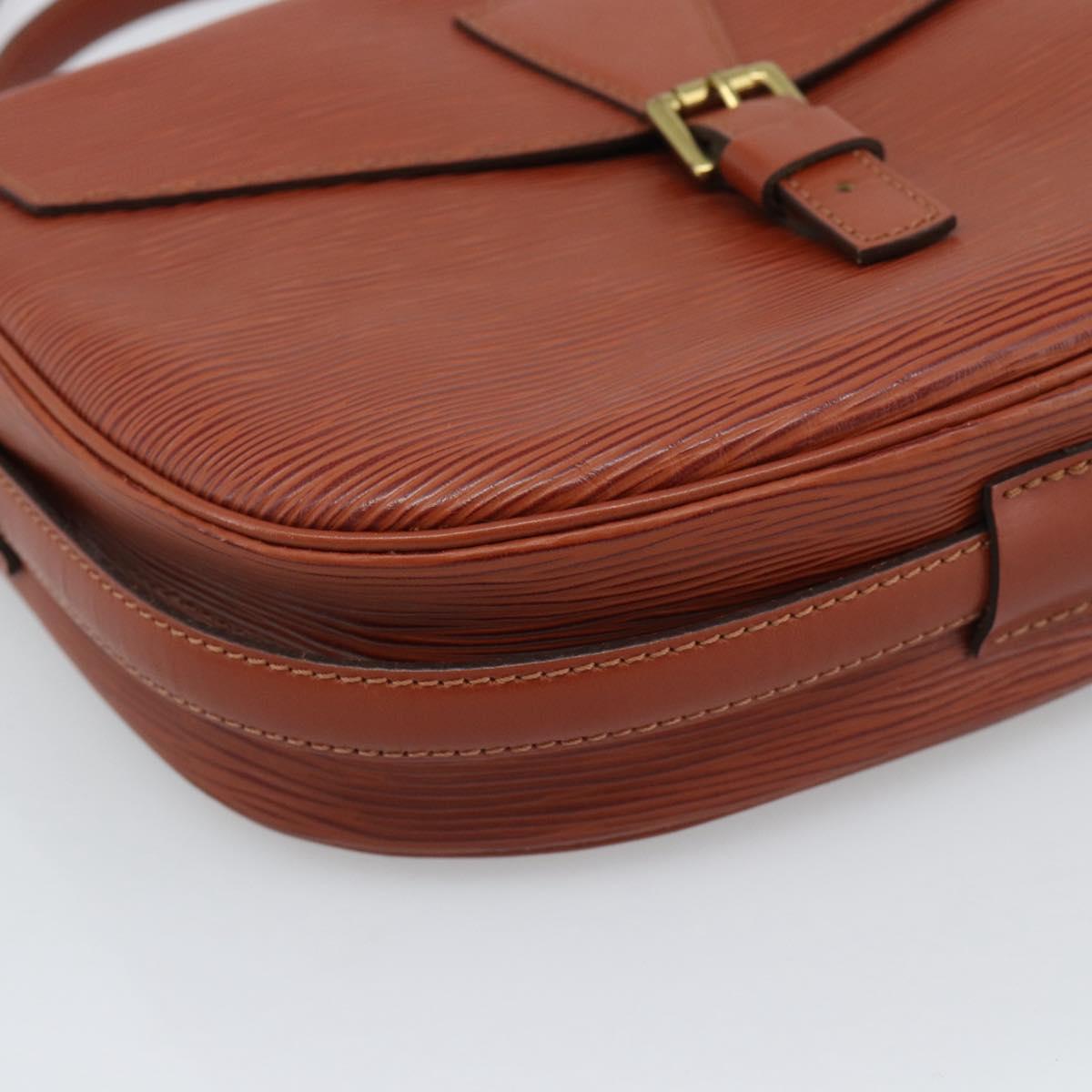 LOUIS VUITTON Epi Jeune Fille MM Shoulder Bag Brown M52153 LV Auth 194559