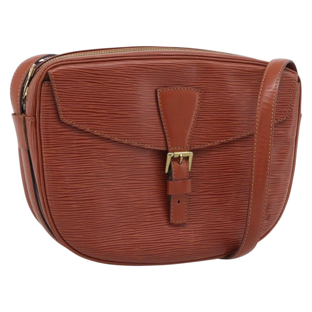 LOUIS VUITTON Epi Jeune Fille MM Shoulder Bag Brown M52153 LV Auth 194559