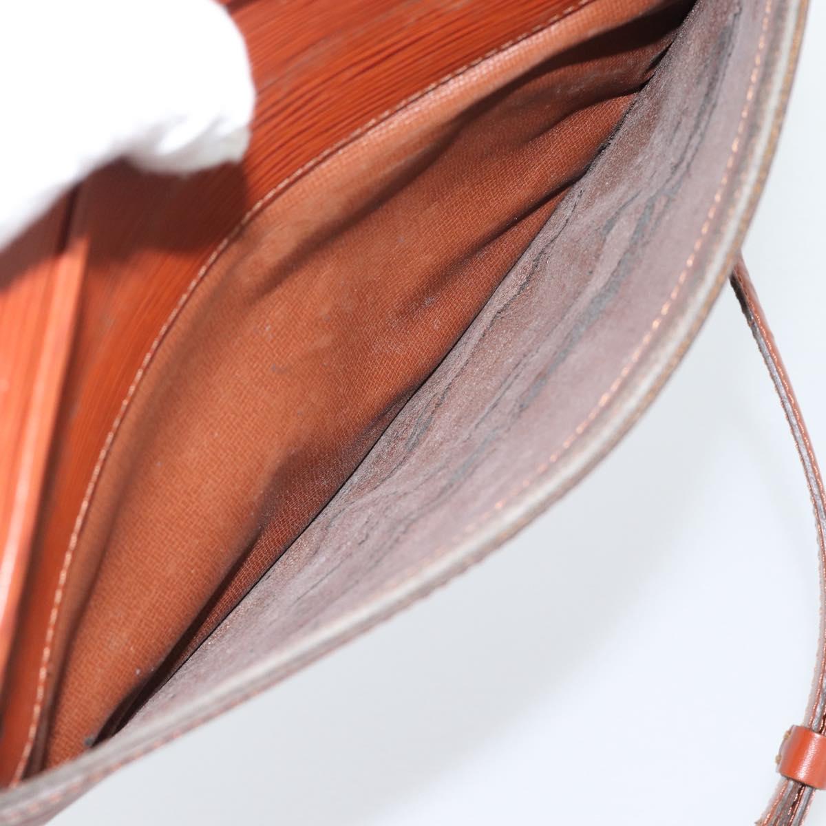 LOUIS VUITTON Epi Jeune Fille MM Shoulder Bag Brown M52153 LV Auth 194559