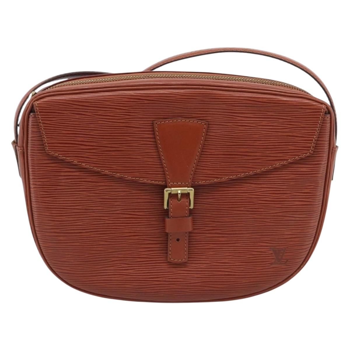 LOUIS VUITTON Epi Jeune Fille MM Shoulder Bag Brown M52153 LV Auth 194559